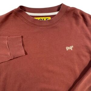 Golf Wang Crew Neck Sweatshirt Men's Small Brown Embroidered Tyler The Creator